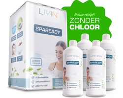 LIVIN' SpaReady - Whirlpools - Spa Onderhoud - Spa Onderhoudsset - Hottub Onderhoudsproducten - Whirlpool Reiniger - 100% Chloorvrij - Verwijdert Biofilm - 3 Maanden Pakket - Bewezen Formule - Geschikt voor Spa, Jacuzzi Onderhoud en Hottub