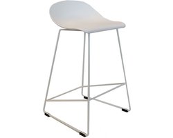 Livin24 Scandinavische Barkruk Ellen wit 66cm - barstoel