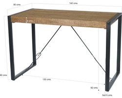 Livingfurn - Bartafel Nairobi - Mangohout - 90x140x80