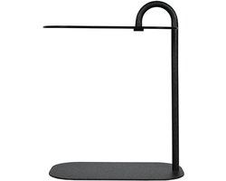 Livingfurn Bijzettafel Amy - Zwart Glas - 48x30x65cm