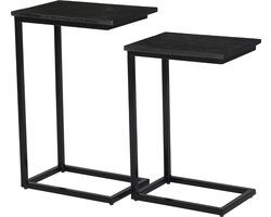 Livingfurn - Bijzettafel Jordy Norris - Mangohout / Gecoat Staal - Set van 3