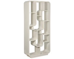 Livingfurn boekenkast Brix Logan off white 90x30x190 cm mangohout