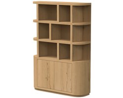 Livingfurn boekenkast Novero 145x40x220 cm eiken
