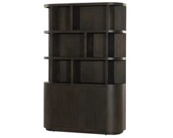 Livingfurn boekenkast Novero Espresso 145x40x220 cm eiken