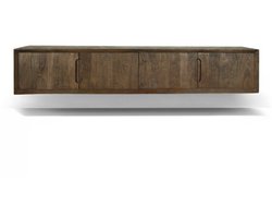 Livingfurn Cortez Zwevend tv meubel 180 cm - japandi - walnoot bruin