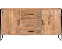 Livingfurn - Dressoir - Elin 150cm - Bruin, Zwart
