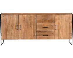 Livingfurn - Dressoir - Elin 180cm - Bruin, Zwart