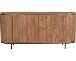 Livingfurn - Dressoir Noor Natural 170cm - Mangohout / Gecoat Staal