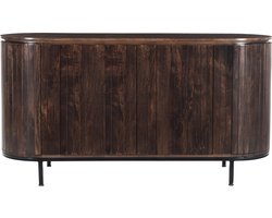 Livingfurn - Dressoir Noor Walnut 170cm - Mangohout / Gecoat Staal