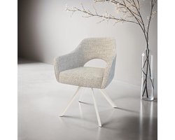 Livingfurn Eetkamerstoel Helen Zand Naturel - Set van 2