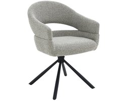 Livingfurn Eetkamerstoel Linn Taupe - Set van 2
