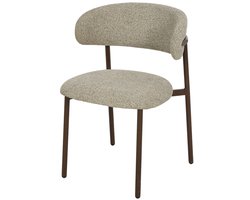 Livingfurn Eetkamerstoel Micah Hush Walnut - Set van 2