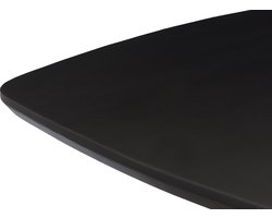 Livingfurn - Eetkamertafel Jesper Danish Oval Black 210cm - Mangohout / Gecoat Staal
