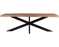 Livingfurn - Eetkamertafel Nairobi Tree Top 180cm - Mangohout - Bruin