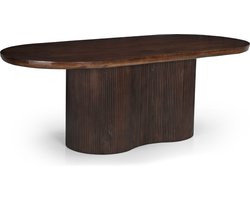 Livingfurn - Eetkamertafel Sevilla Brown 220cm - Mangohout