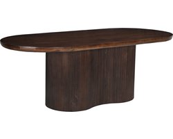 Livingfurn - Eetkamertafel Sevilla Brown 250cm - Mangohout