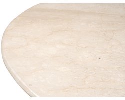 Livingfurn Eettafel Bottecino - Ivoor Mangohout - 130x130x76cm