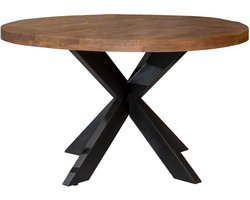 Livingfurn Eettafel Sturdy - Naturel Mangohout - 120x120x78cm