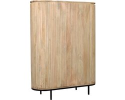 Livingfurn - Kabinetkast Noor Natural 150cm - Mangohout / Gecoat Staal