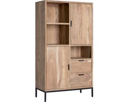 Livingfurn - Kabinetkast Oslo - 40x86x135 - Acasiahout - Bruin