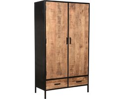 Livingfurn - Kabinetkast Sturdy 170x100cm - Mangohout en Gecoat Staal