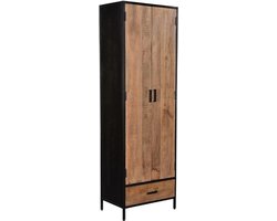 Livingfurn - Kabinetkast Sturdy - 2 Deurs - 65x200cm - Mangohout