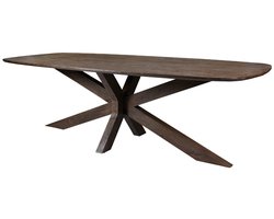 Livingfurn - Lissabon eettafel Deens ovaal 240 cm - donkerbruin