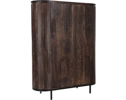 Livingfurn opbergkast Noor 115x43x151 cm mangohout walnut