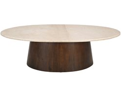 Livingfurn Salontafel Bottecino - Beige Marmer - 120x65x36cm