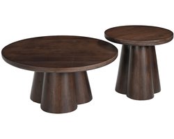 Livingfurn salontafel Brix Clubs 50x50x49 cm mangohout