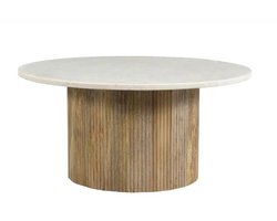 Livingfurn salontafel Brix Nova 70x70x36 cm marmer wit