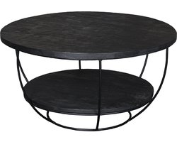 Livingfurn - Salontafel Evan Norris 65 cm - Mangohout / Gecoat Staal