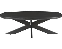 Livingfurn - Salontafel Jesper Black 120 - Mangohout / Gecoat Staal