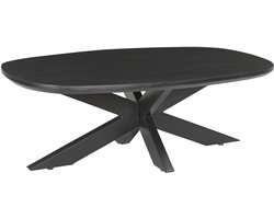 Livingfurn salontafel Jesper zwart 120x75x40 cm mangohout