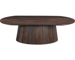 Livingfurn - Salontafel Salvator Walnut Oval 120 - Mangohout