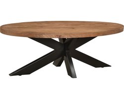 Livingfurn - Salontafel Sturdy Ovaal - 70x130x45cm - Mangohout