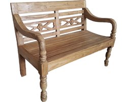 Livingfurn - Tuinbank Station Kasar - 120x90x55 cm - Teakhout