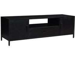 Livingfurn - TV Meubel Kala 180 cm - Mangohout / Gecoat Staal
