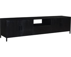 Livingfurn - TV Meubel Kala 220 cm - Mangohout / Gecoat Staal