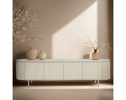 Livingfurn - Tv-meubel Patou - Ivoor - 210 cm