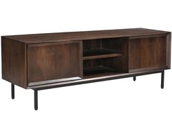 Livingfurn Tv-meubel Ravenstein - Donkerbruin Mangohout - 150x40x50cm