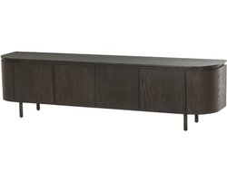 Livingfurn tv meubel Tobago espresso 210x43x56 cm eiken