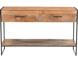 Livingfurn - Wandtafel - Elin 120cm - Bruin, Zwart