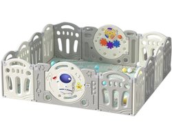 Livista Grondbox Baby –160x153x49cm – 12+2 Panelen – Inklapbare Speelbox – Met Zuignappen – Inclusief Kruipmat & Speelballen – Veilig Kinderbox Playpen