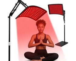 Livista Infraroodlamp - Rood Licht Therapie - Warmtelamp voor Spieren, Gewrichten, Pijnverlichting & Huidverbetering - Red Light Therapy met 360° Draaibare Kop & Timer - Verwarming - Verwarmingspaneel - Infrarood - Fibromyalgie