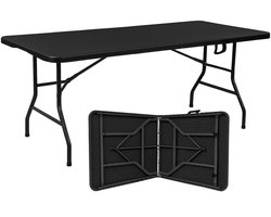 Livista® Klaptafel - Inklapbare Tafel - 120 x 60 cm - Vouwtafel - Antislip en Weerbestendig - Zwart