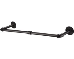 Livista® Kledingrek – Garderoberek – Industrieel Design – Ruimtebesparend & Stevig – 92,5 x 26,5 cm – Mat zwart