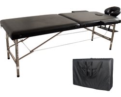 Livista® Multifunctionele Massagetafel - Opvouwbaar - Hoogwaardig Schuim - Verstelbare Hoogte (8 standen) - Draagvermogen 250KG - Inclusief Opbergtas - Zwart