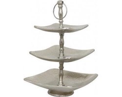 Livlight etagere 3 laags zilver vierkant - Tonder