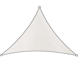 Livn Schaduwdoek Como polyester driehoek 3x2.5m wit - 100% UV-bescherming - Dikte doek: 160 gr/m2 - Inclusief bevestigingskoord en RVS bevestigingsringen
